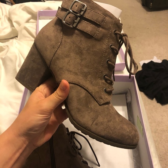 madden girl lace up booties